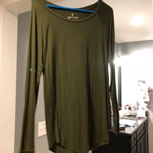 Soft and sexy jegging tee- olive